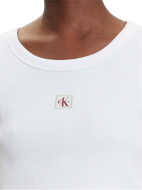 T-shirt corta a costine Calvin Klein Jeans | LV047C200GYAA